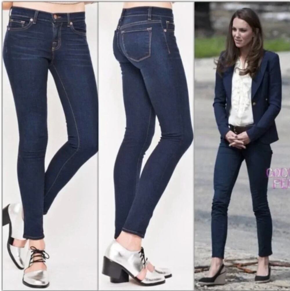 NWT J Brand Starless Skinny Jeans 28 Dark Wash Mid Rise Stretch Denim Made USA
